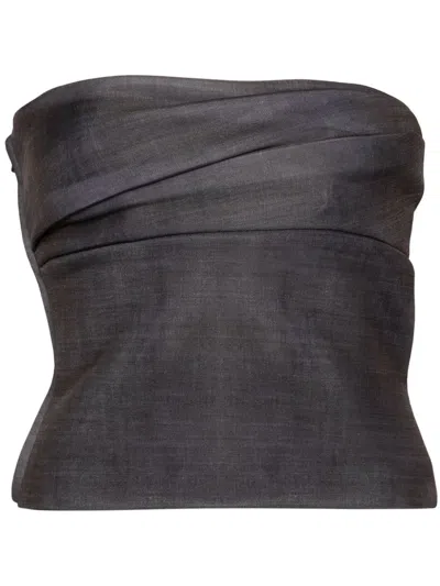 Philosophy Di Lorenzo Serafini Pleated Top In Grey