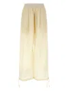 Philosophy Di Lorenzo Serafini Pleated Trousers With Elastic Waistband And Drawstring Hem In Nude