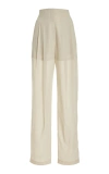 PHILOSOPHY DI LORENZO SERAFINI PLEATED WOOL-BLEND WIDE-LEG PANTS