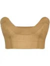 Philosophy Di Lorenzo Serafini Plunging U-neck Crop Top In 绿色