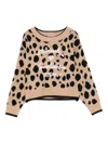 Philosophy Di Lorenzo Serafini Polka-dot Knit Sweater In Brown