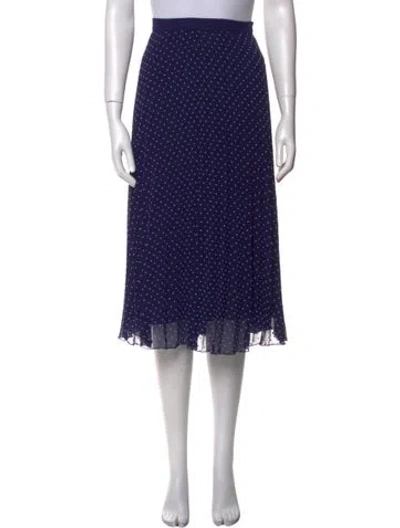 Pre-owned Philosophy Di Lorenzo Serafini Polka Dot Print Midi Length Skirt In Blue