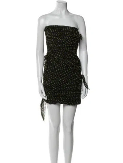 Pre-owned Philosophy Di Lorenzo Serafini Polka Dot Print Mini Dress In Black