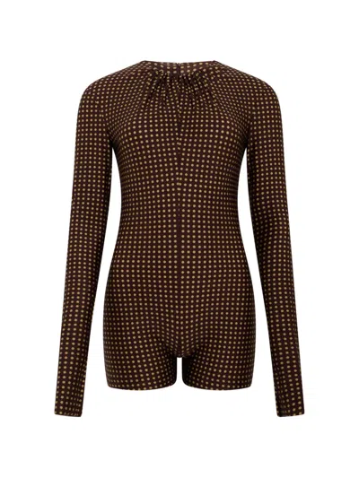 Philosophy Di Lorenzo Serafini Polka-dot Long-sleeve Jumpsuit In Multi