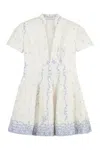 Philosophy Di Lorenzo Serafini Printed Short-sleeve A-line Mini Dress