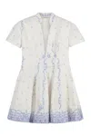 Philosophy Di Lorenzo Serafini Printed Short-sleeve A-line Mini Dress