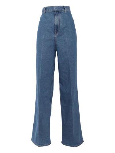 Philosophy Di Lorenzo Serafini Pressed-crease Jeans In Blue