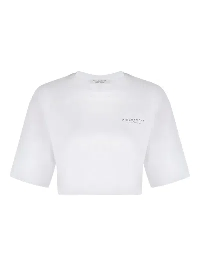 PHILOSOPHY DI LORENZO SERAFINI PRINTED COTTON T-SHIRT