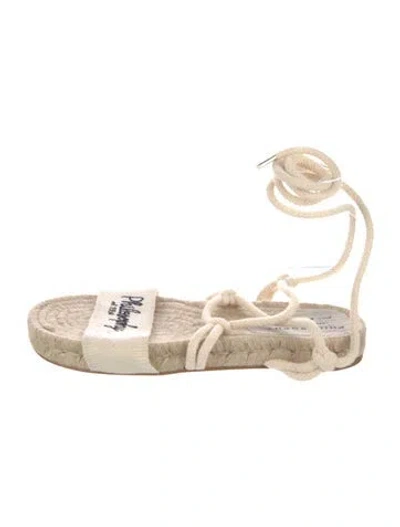 Pre-owned Philosophy Di Lorenzo Serafini Printed Espadrilles In Neutral