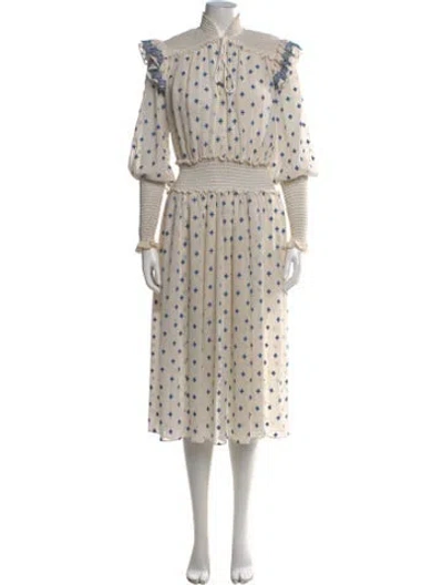 Pre-owned Philosophy Di Lorenzo Serafini Printed Midi Length Dress In Neutral