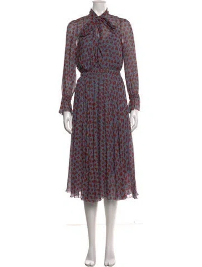 Pre-owned Philosophy Di Lorenzo Serafini Printed Midi Length Dress W/ Tags In Multi