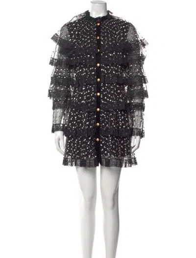 Pre-owned Philosophy Di Lorenzo Serafini Printed Mini Dress In Black