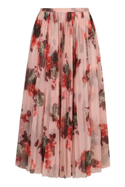 Philosophy Di Lorenzo Serafini Pleated Midi Skirt In Pink