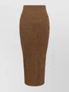 Philosophy Di Lorenzo Serafini Printed Stretch Tulle Pencil Skirt In Brown