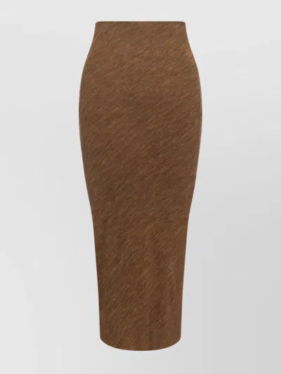 PHILOSOPHY DI LORENZO SERAFINI PRINTED STRETCH TULLE PENCIL SKIRT