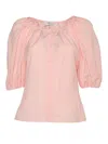 Philosophy Di Lorenzo Serafini Puff Sleeve Blouse With Relaxed Fit In Pink