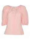 Philosophy Di Lorenzo Serafini Puff Sleeve Blouse With Relaxed Fit In Pink