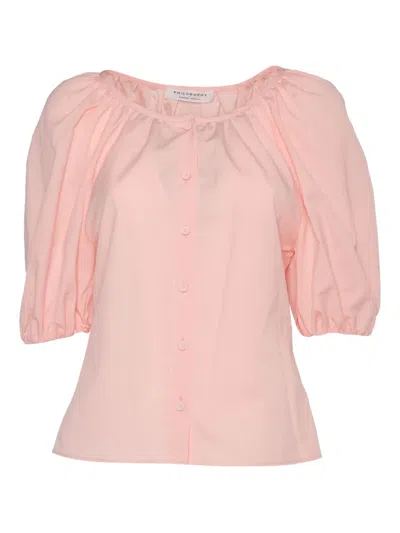 PHILOSOPHY DI LORENZO SERAFINI PUFF-SLEEVE BUTTONED BLOUSE