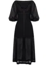 Philosophy Di Lorenzo Serafini Midi Dress With Sweetheart Neckline In 黑色