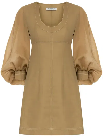 PHILOSOPHY DI LORENZO SERAFINI PUFF-SLEEVE MINI DRESS