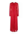 Philosophy Di Lorenzo Serafini Cardinal Red Maxi Dress With Ruffled Tie Collar In Red