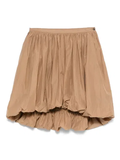 Philosophy Di Lorenzo Serafini Puffball Mini Skirt In Brown