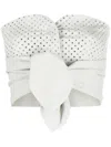 Philosophy Di Lorenzo Serafini Punched-panelling Strapless Top In Grau