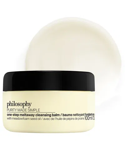 Philosophy Di Lorenzo Serafini Purity One-step Meltaway Cleansing Balm, 3.38 Oz. In Transparent
