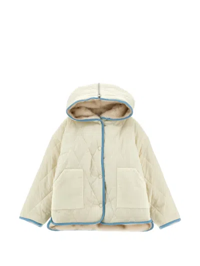 Philosophy Di Lorenzo Serafini Kids' Quilted Logo-embroidered Jacket In Neutral