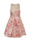 Philosophy Di Lorenzo Serafini Womens Fantasy Print Ivory Floral-print Sweetheart-neck Woven Midi Dr In Pink