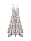 Philosophy Di Lorenzo Serafini Midi Dress Ratzmirt Flower In Fantasia