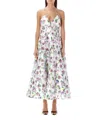 Philosophy Di Lorenzo Serafini Floral-print Flared Midi Dress In White