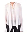 Philosophy Di Lorenzo Serafini Raw-edge Long-sleeve Shirt In Pink