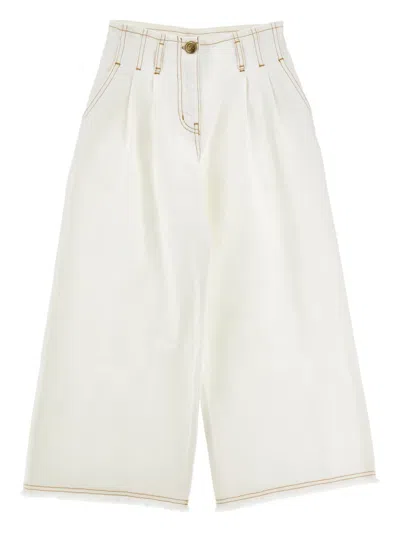 Philosophy Di Lorenzo Serafini Kids' Raw-hem Logo-detail Jeans In Neutral