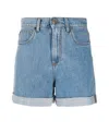 Philosophy Di Lorenzo Serafini High-rise Cut-off Denim Shorts In Blue