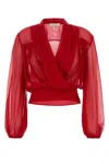 Philosophy Di Lorenzo Serafini Georgette Blouse With Wide Shawl Collar