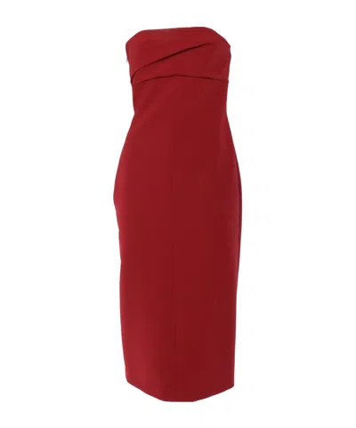 Philosophy Di Lorenzo Serafini Red Midi Dress In Blue