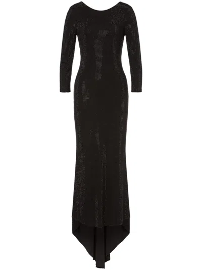 Philosophy Di Lorenzo Serafini Rhinestone-embellished Maxi Dress In Black