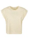 PHILOSOPHY DI LORENZO SERAFINI RHINESTONE EMBELLISHED SLEEVELESS T-SHIRT