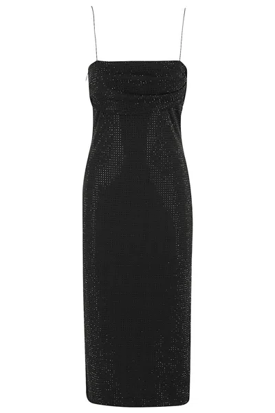 Philosophy Di Lorenzo Serafini Rhinestone Jersey Dress In Black