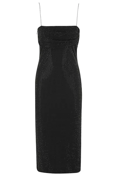 Philosophy Di Lorenzo Serafini Rhinestone Jersey Dress In Black