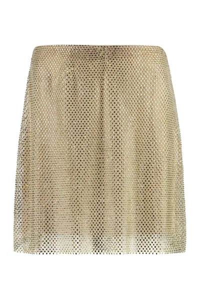 Philosophy Di Lorenzo Serafini Sparkling Gold Mini-skirt For Women