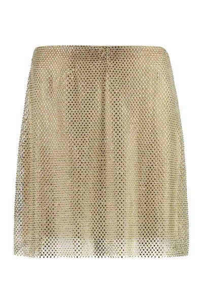 PHILOSOPHY DI LORENZO SERAFINI RHINESTONE MINI-SKIRT