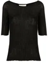 Philosophy Di Lorenzo Serafini Ribbed-knit Top In Schwarz
