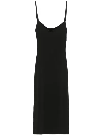 Philosophy Di Lorenzo Serafini Ribbed Midi Dress In Black