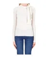 Philosophy Di Lorenzo Serafini Roll Neck Crochet Jumper In White