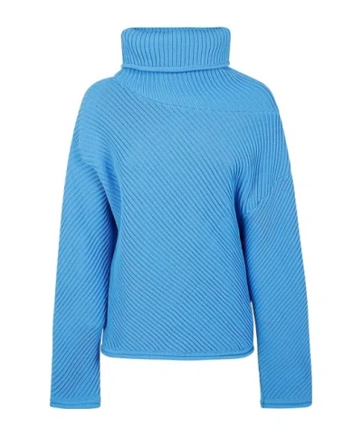 Philosophy Di Lorenzo Serafini Roll Neck Knit Jumper In Blue