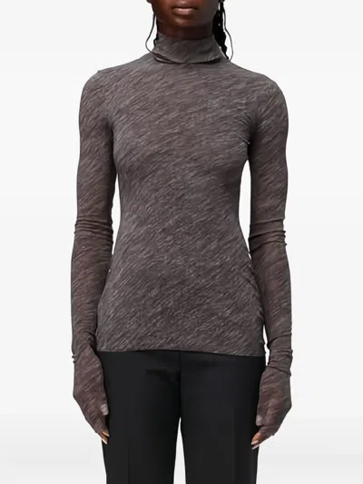 Philosophy Di Lorenzo Serafini Roll-neck Long-sleeved Dress In Gray