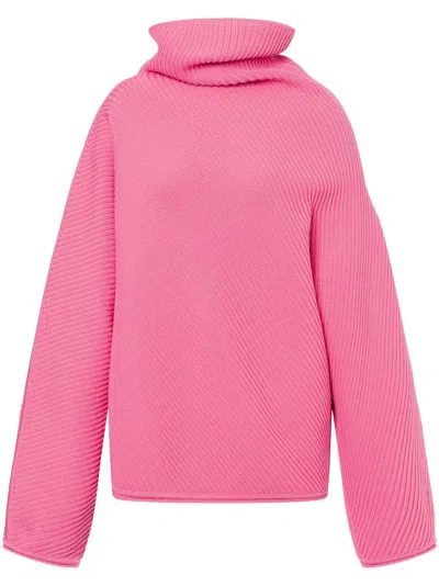 Philosophy Di Lorenzo Serafini Roll-neck Ribbed Jumper In Purple