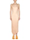 Philosophy Di Lorenzo Serafini Asymmetric Pleated Midi Dress In Powder